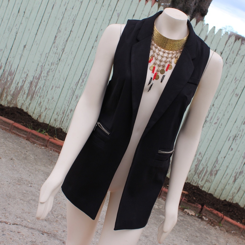 Black Cascade Vest